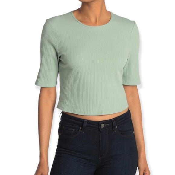 WAYF Babydoll Crop Top in Mint Size XS - Picture 1 of 6
